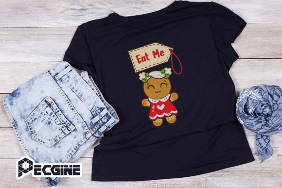 Eat Me Funny Christmas Gingerbread Graphics for Crafts