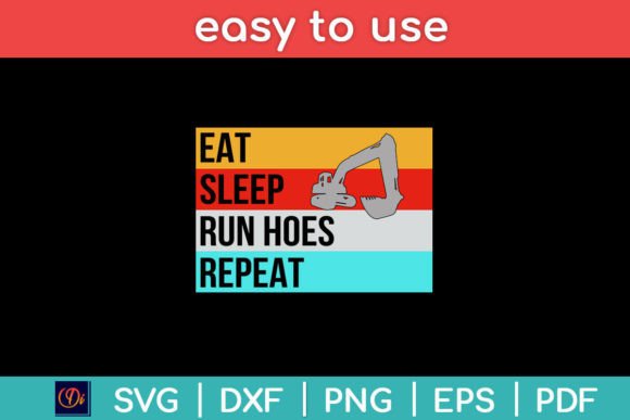 Eat Sleep Run Hoes Repeat Funny Heavy Graphics in Crafts
