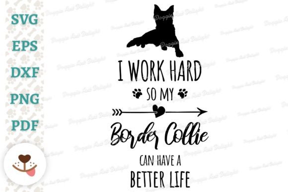 Funny Border Collie Dog Owner Svg Png for Graphics and Crafts