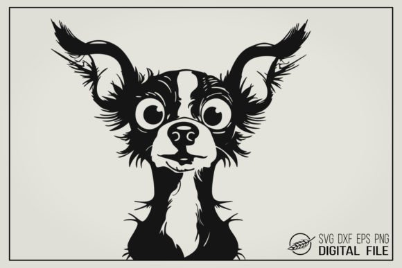 Funny Chihuahua with Big Eyes, SVG File for Graphics and Crafts