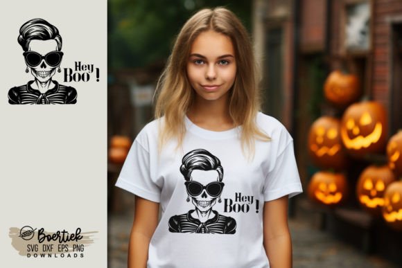 Funny Halloween Design, Hey Boo SVG Fil for Crafts and Graphics