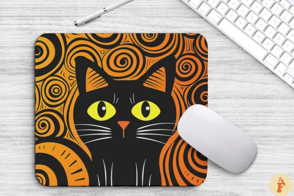 Simple Seamless Doodle Cat Mouse Pad Graphics and Backgrounds